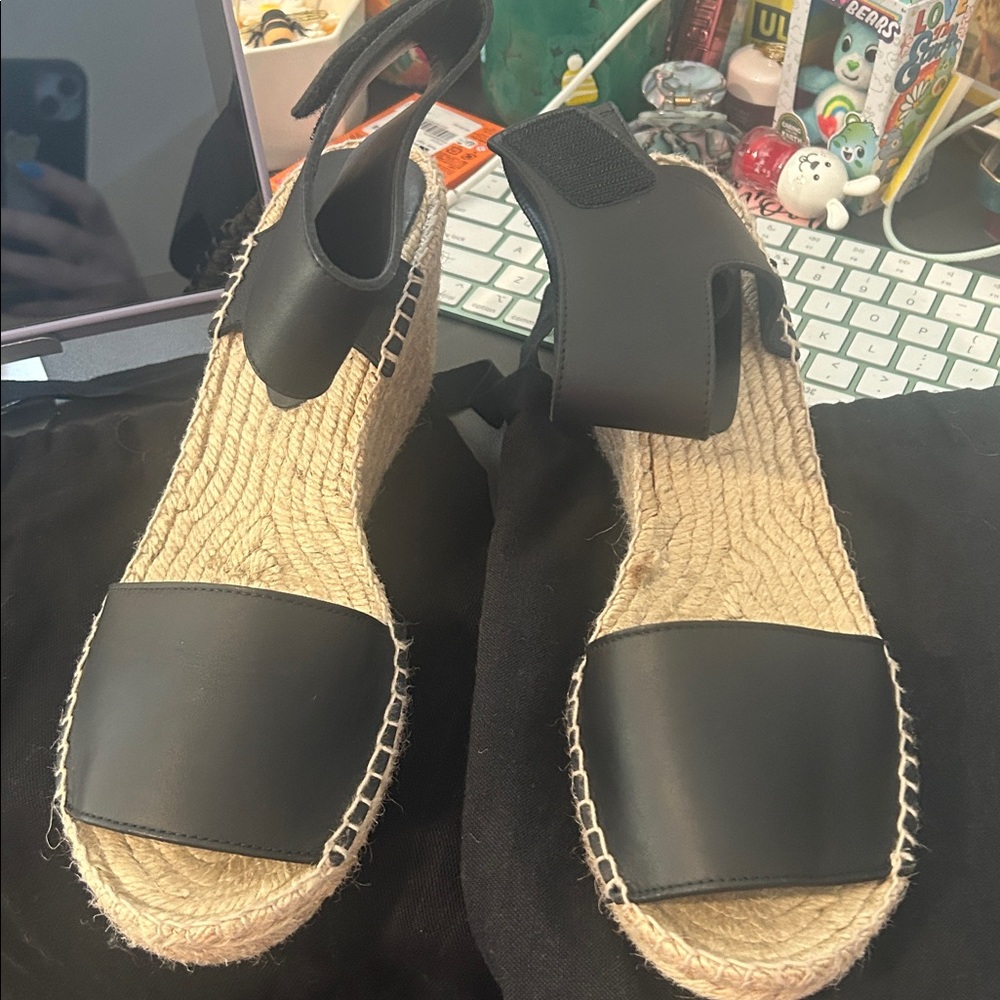 Vince Women's Black Espadrille Sandals Size 10 - Picture 10 of 10